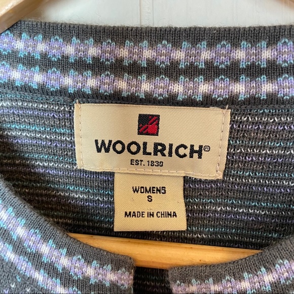 Woolrich Grey Nordic SilverBuckle Pullover Sweater Women’s Size Small - Picture 6 of 9